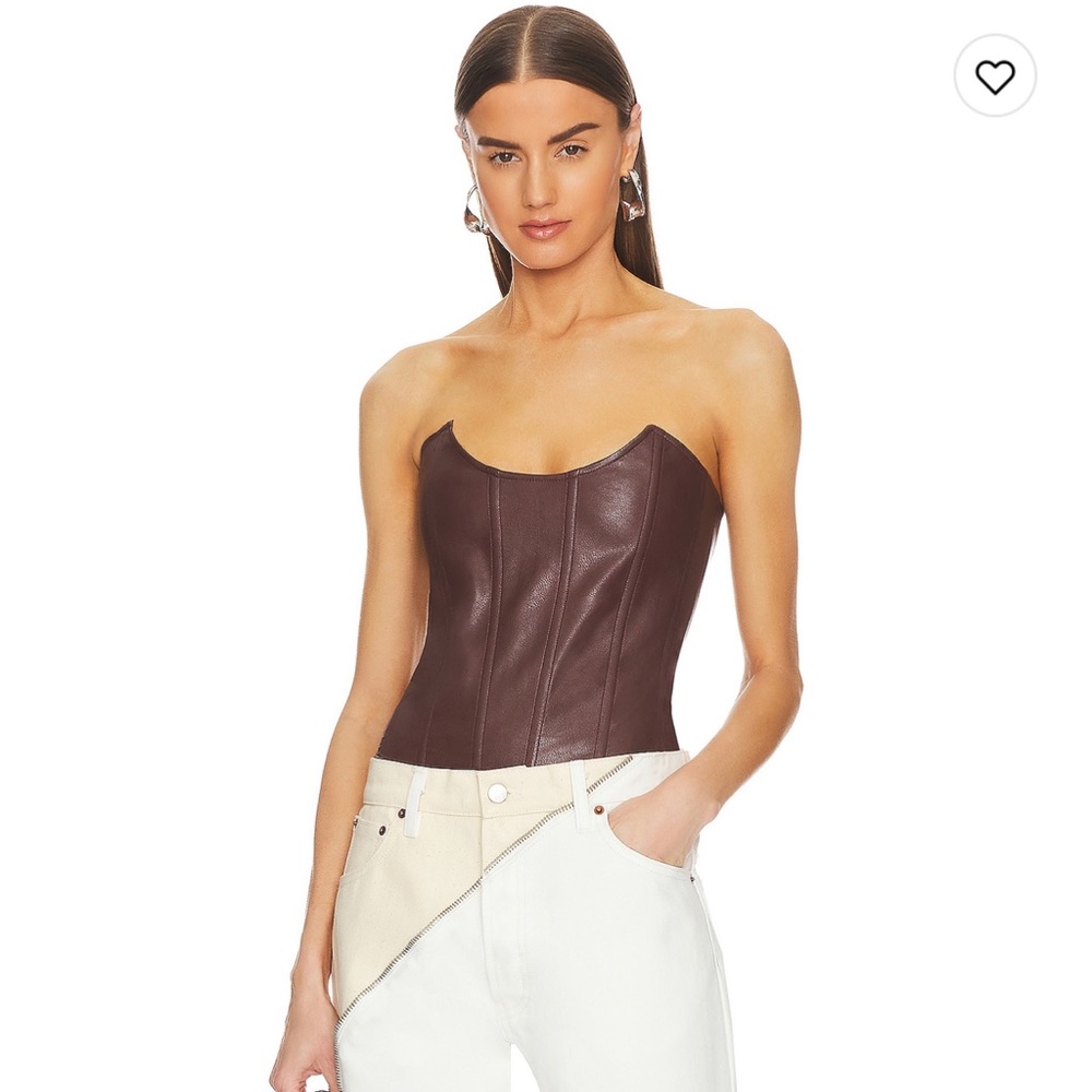 Miaou Leia Leather Corset NWT